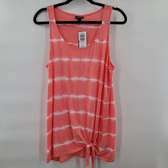 Torrid Heritage Slub Tie-Front Tank Top size 0 NWT - Picture 7 of 7